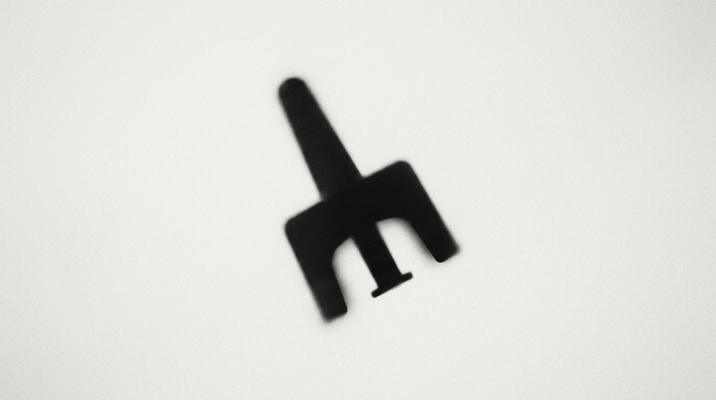 Monochrome tile for Harm next to hype