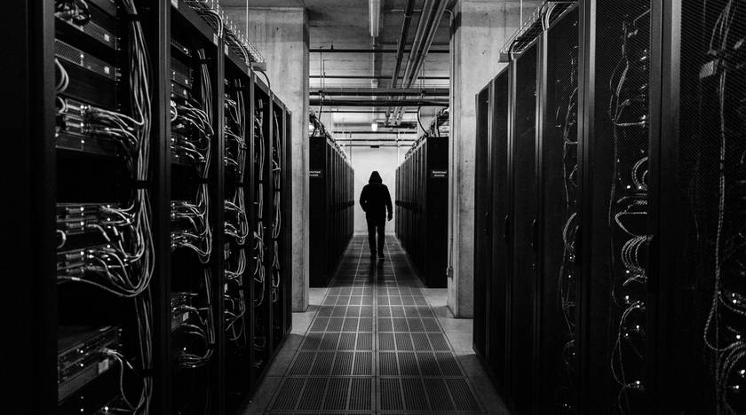 Monochrome corridor still for OPSEC section