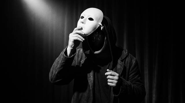 Monochrome warning motif